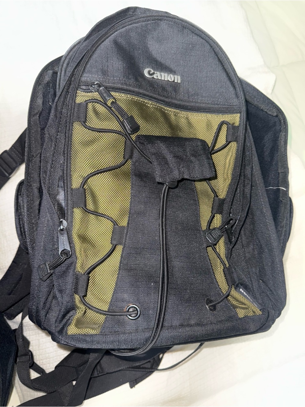 Canon Black & Olive Camera Backpack with Front Bungee